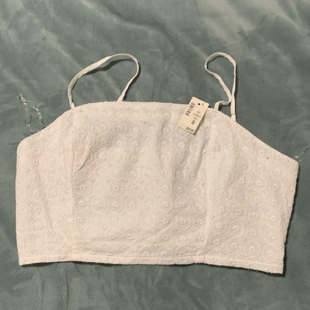 White crop top